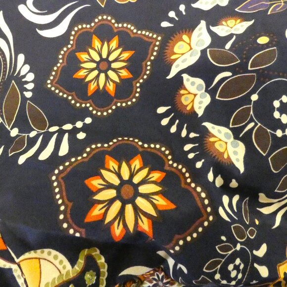 Vintage Men Brown Shirt Size S Abstract Floral 80s 90s Vacation Summer Short Slv - Picture 3 of 7